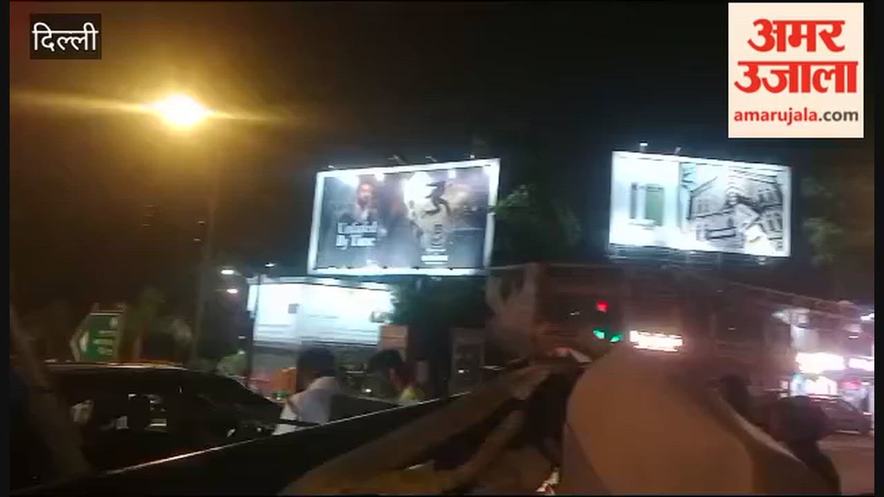A traffic signal pole fell on an auto-rickshaw and a scooter in Connaught Place