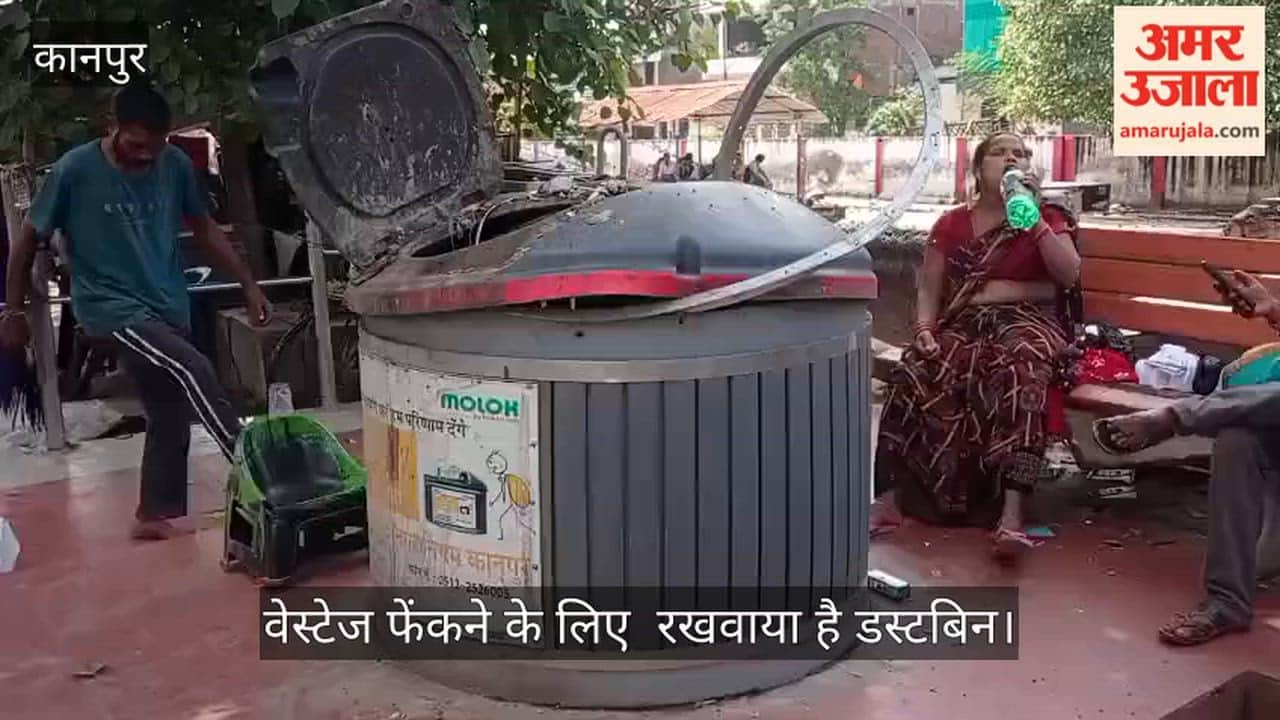 Kanpur residents undermining Nagar Nigam initiative littering the waiting area instead of using dustbin