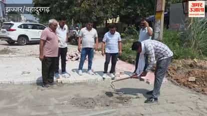 Bahadurgarh: Flaws found in road construction using interlocking tiles; councilor gets the work redone on-site.
