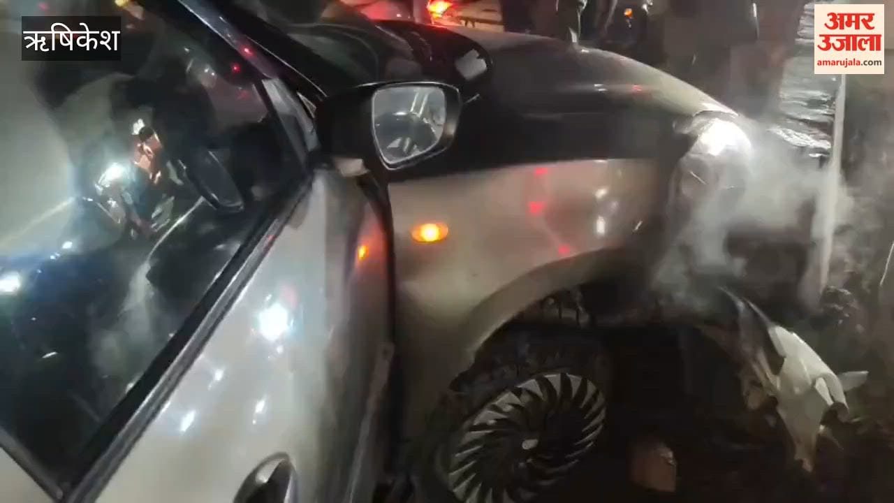 Collision between a Swift and a tempo near Shyampur Phatak in Rishikesh