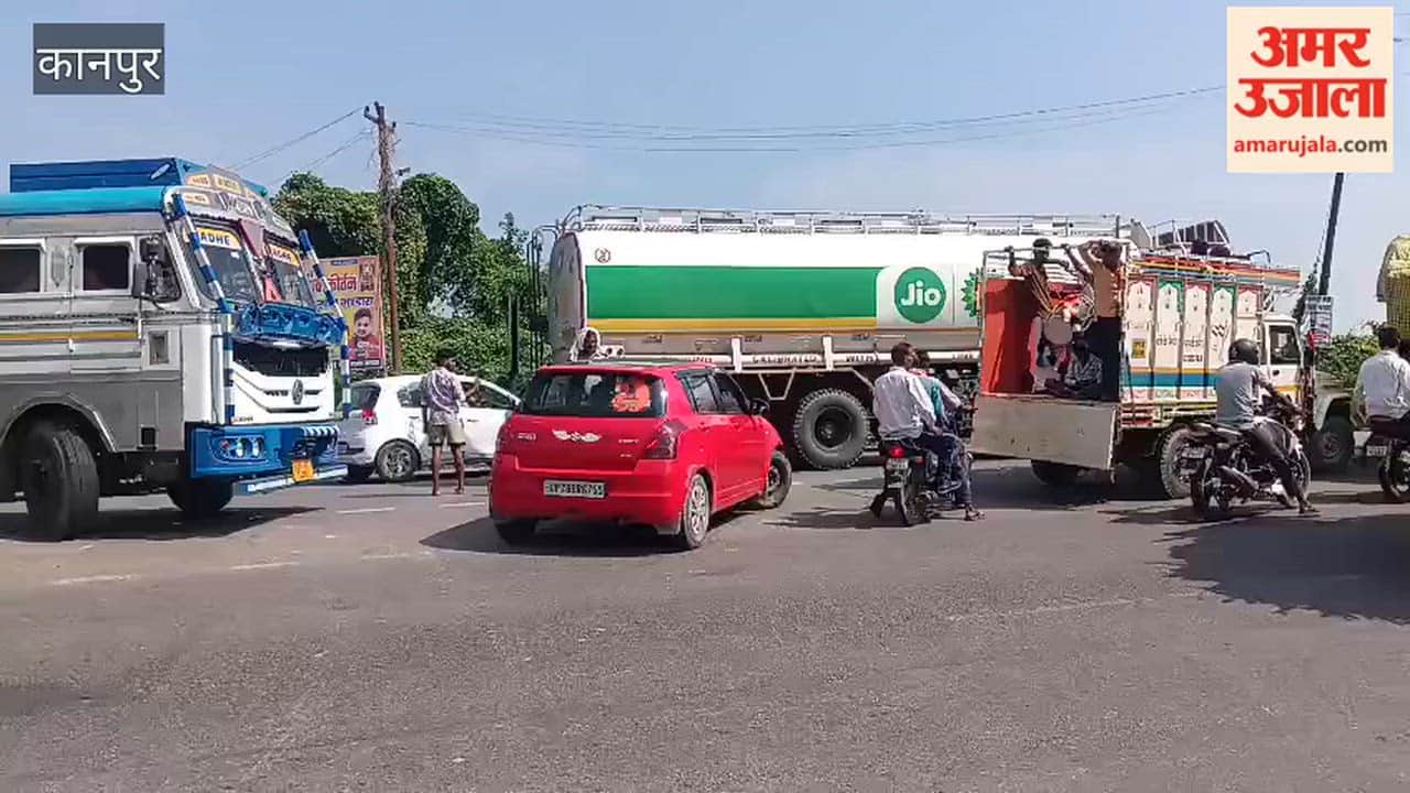 Shuklaganj: Widespread traffic jams caused by trial repair work on Jajmau Bridge