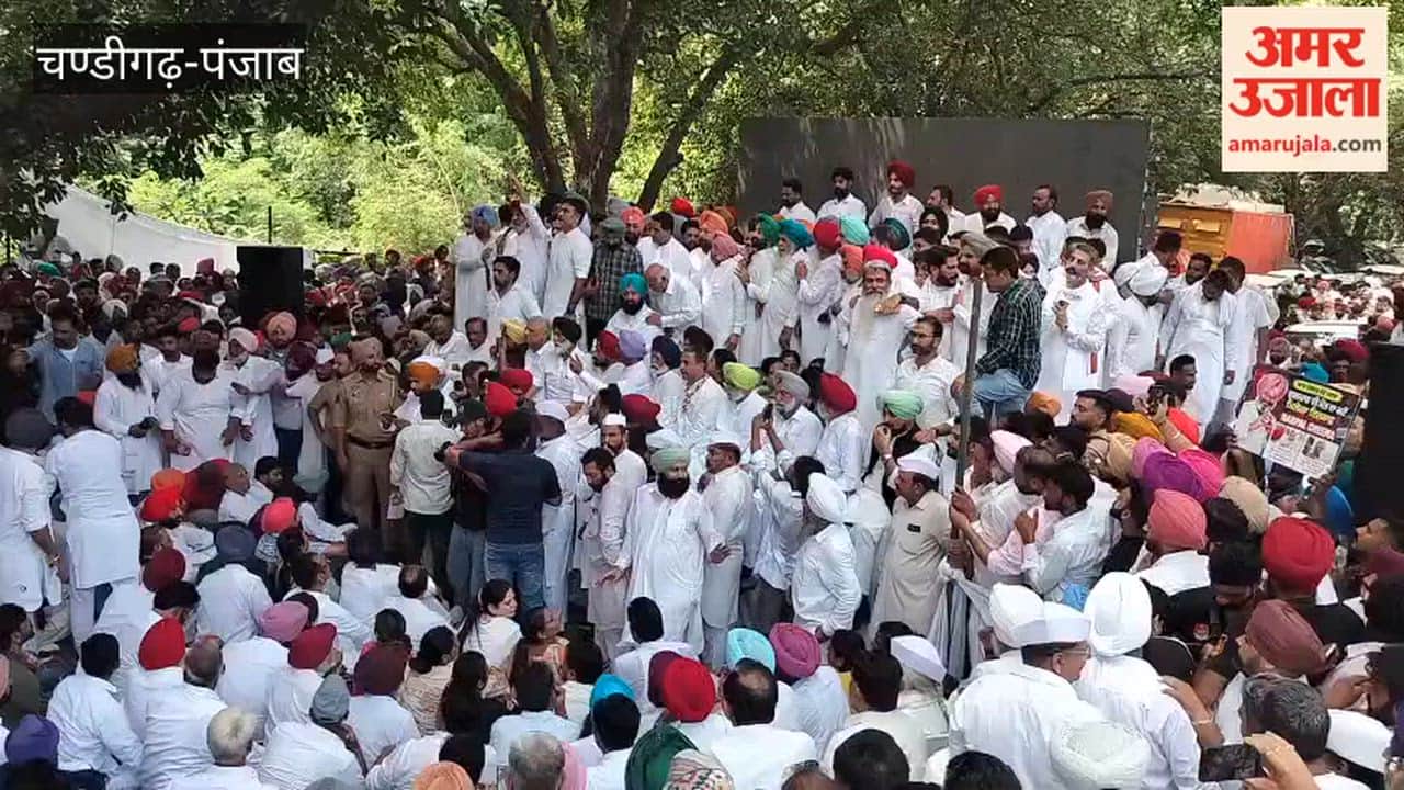 Congress protest in Chandigarh