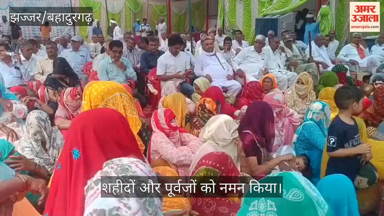 In Palda, the ancestral village of Virendra—who has become the Pradhan for the second time—representatives of the '36 Biradaris' (all communities) honored him by tying a turban.