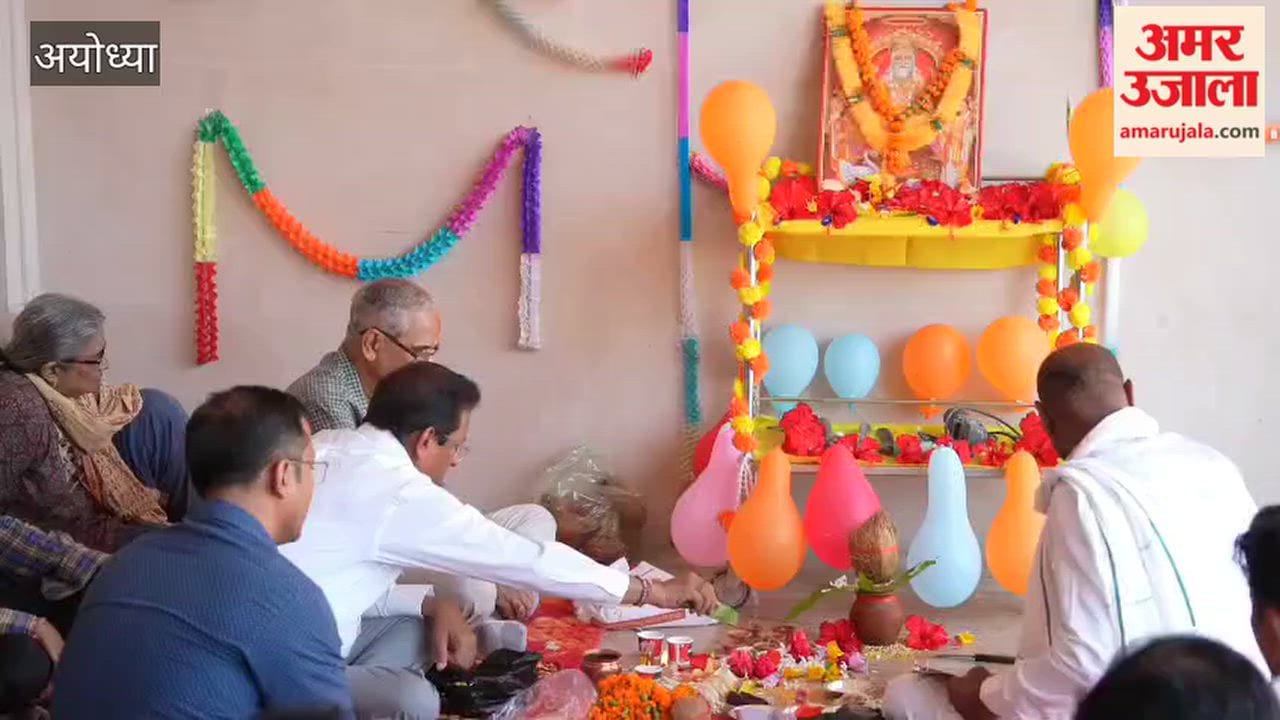 अयोध्या में श्रीराम जन्मभूमि मंदिर परिसर में निर्माण के देवता भगवान विश्वकर्मा की पूजा की गई