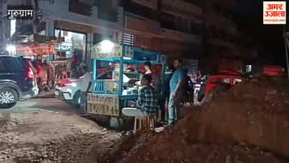 People are facing difficulties due to the negligence of a Gurugram Municipal Corporation contractor