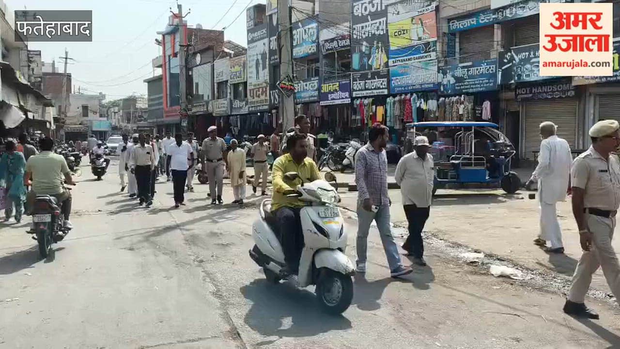 Municipal Council and Traffic Police launch another anti-encroachment drive in Fatehabad after 50 days.