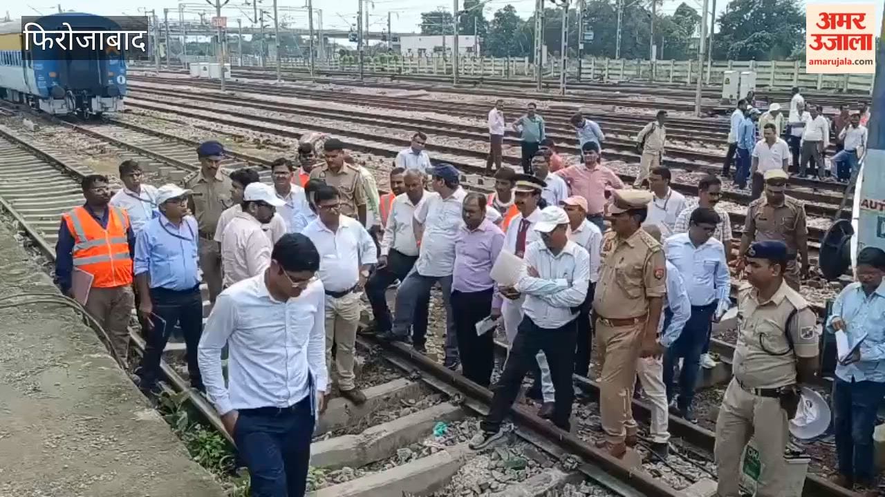 DRM Inspects Burnt Track Maintenance Coach in Shikohabad, Seeks Details on Fire Incident