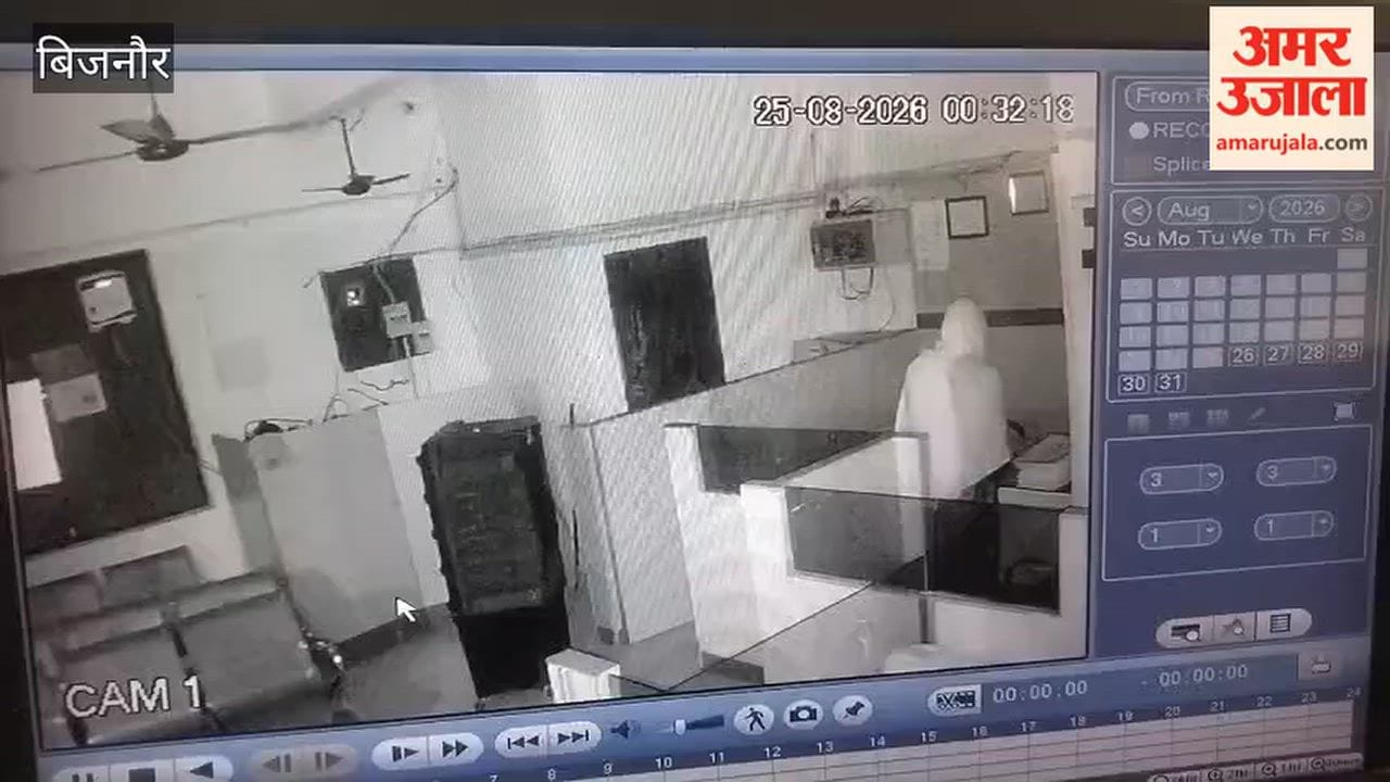 Break-in at a rural bank in Bijnor; thief entered wrapped in a blanket.