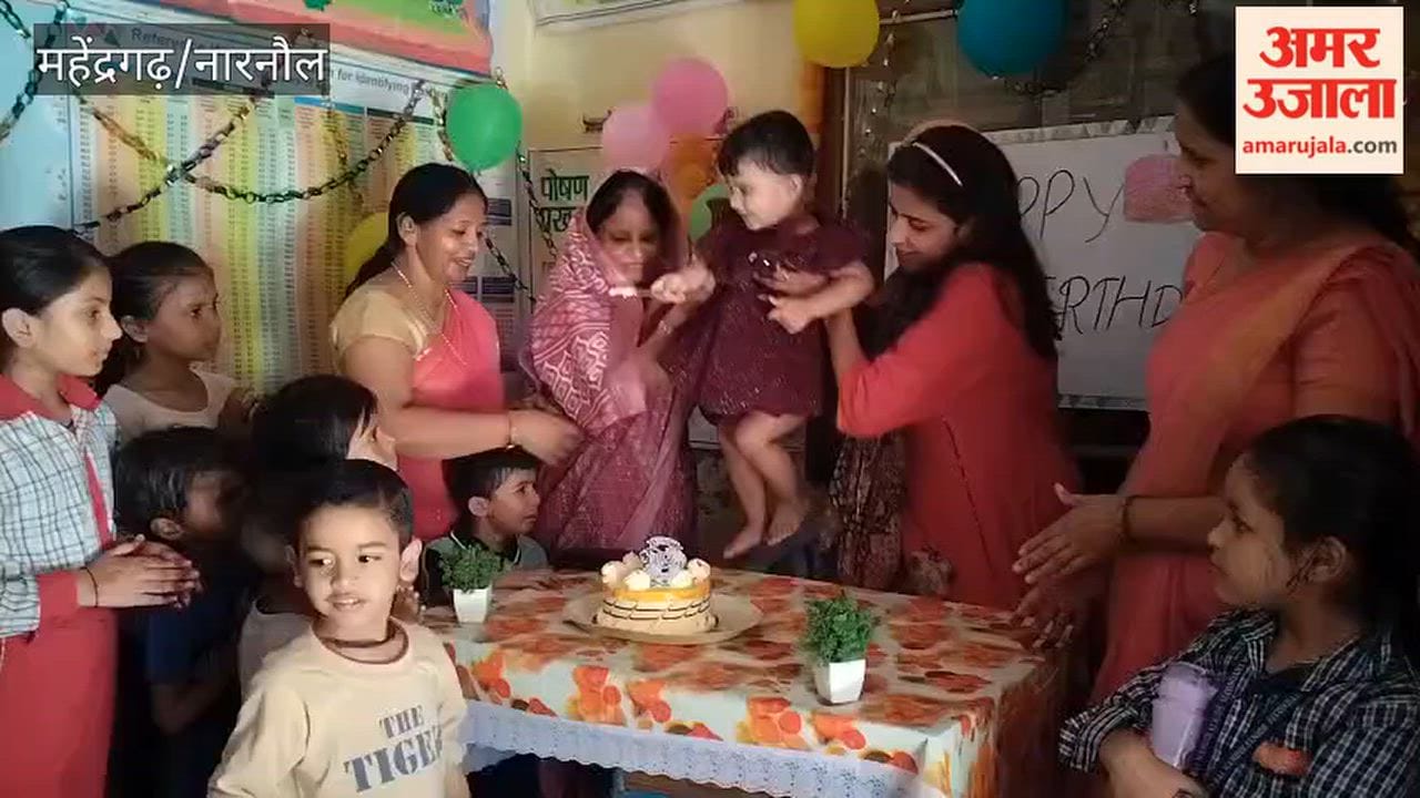 नारनौल: नव्या के जन्मदिन पर कट केक, निकाली गई जागरूकता रैली