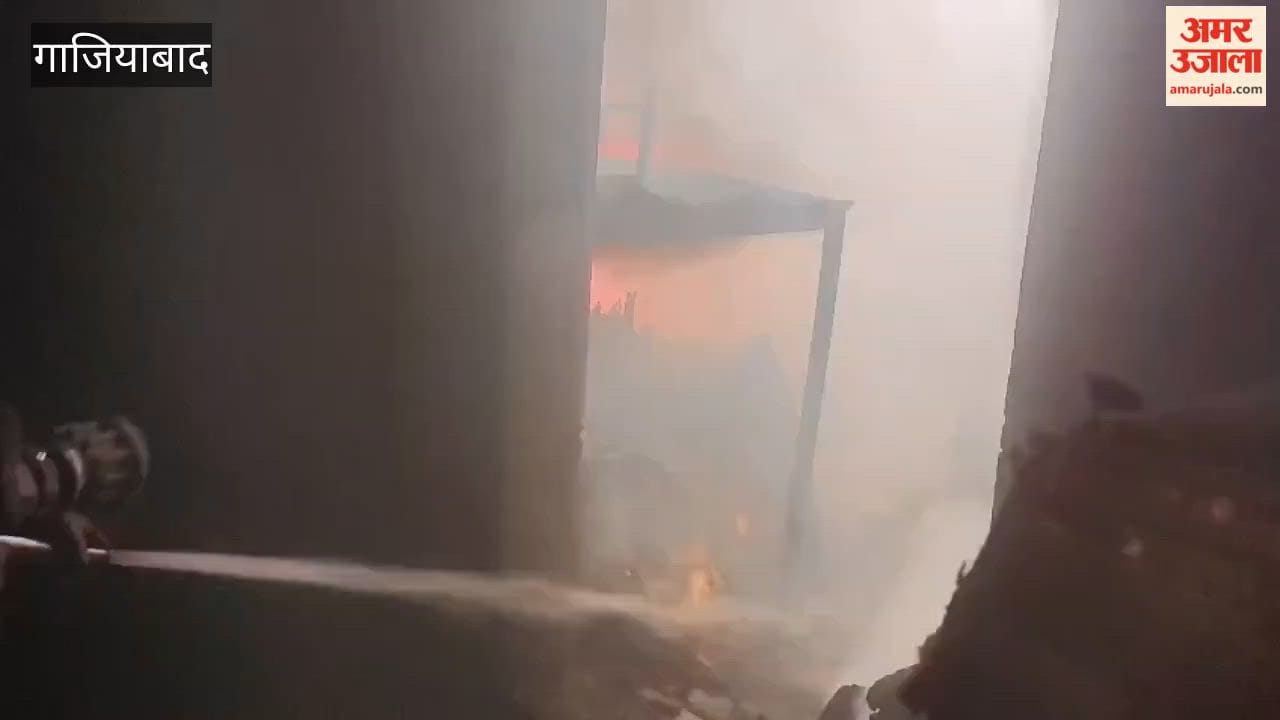 Fire breaks out at a furniture factory in Sahibabad industrial area