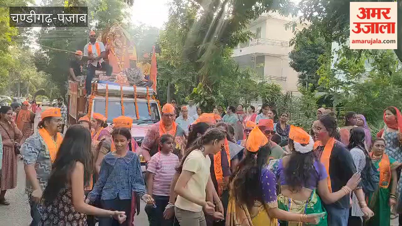 Ganesh Visarjan in Chandigarh Sector 19