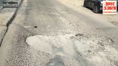 Accidents frequently occur on various main roads in Faridabad due to damaged road surfaces