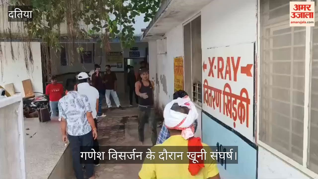 Violent clash during Ganesh Visarjan in Datia; gunfire follows use of sticks and clubs; uncle-nephew injured.