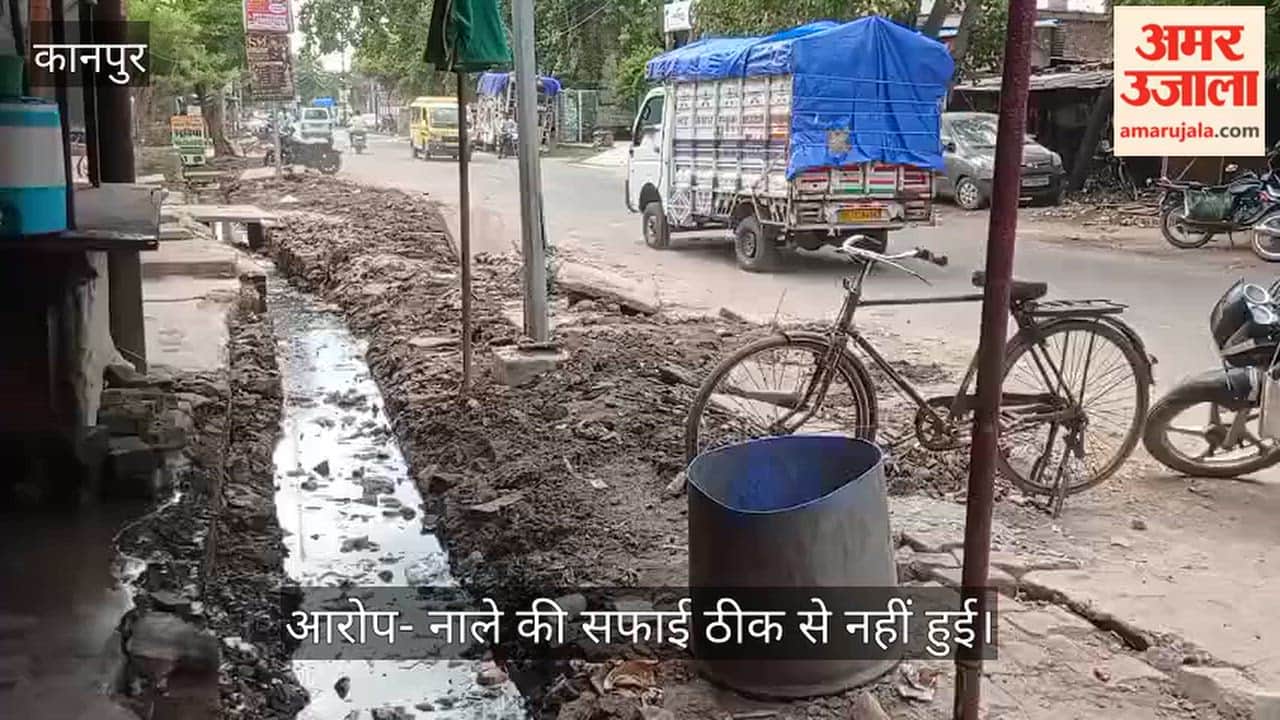Kanpur Drain silt dumped on Bithoor Road shop businesses affected