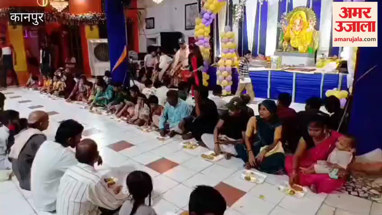 Community Feast Held at Sankat Mochan Hanuman Temple After Ganesh Visarjan