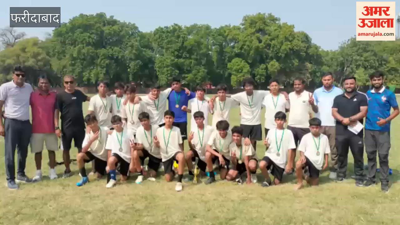 Faridabad wins silver medal in state-level football tournament