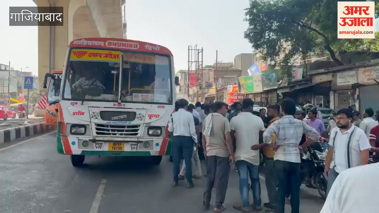 Bus hits bike rider under Muradnagar Rapid Station