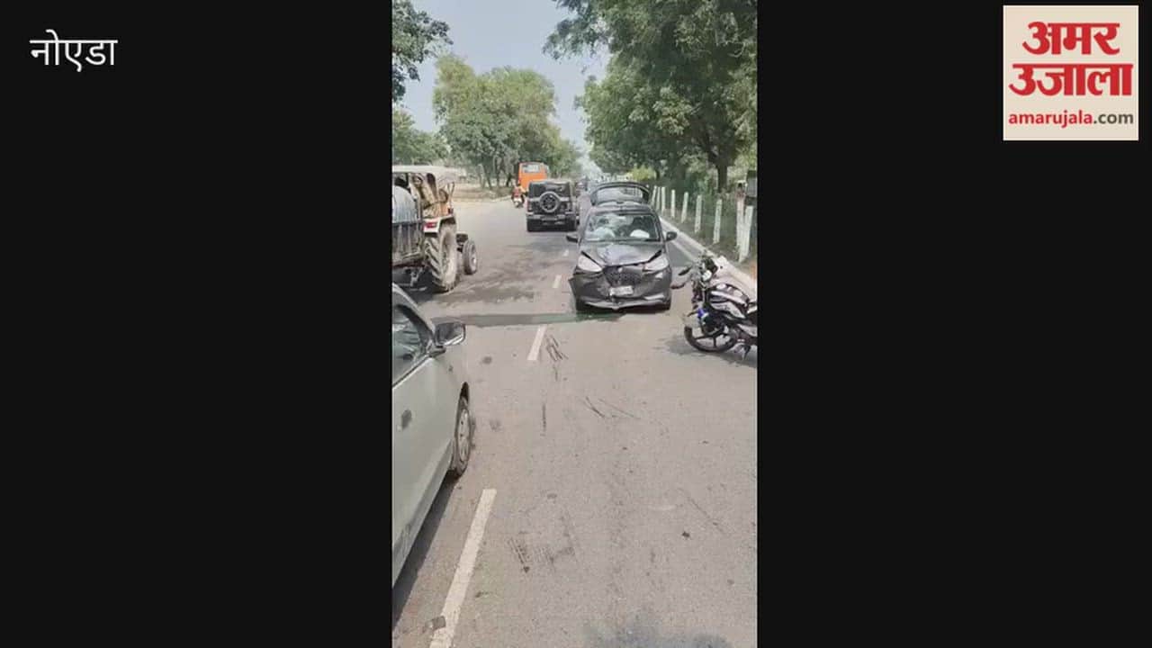 woman driving car in wrong direction hit police constable in Knowledge Park police station