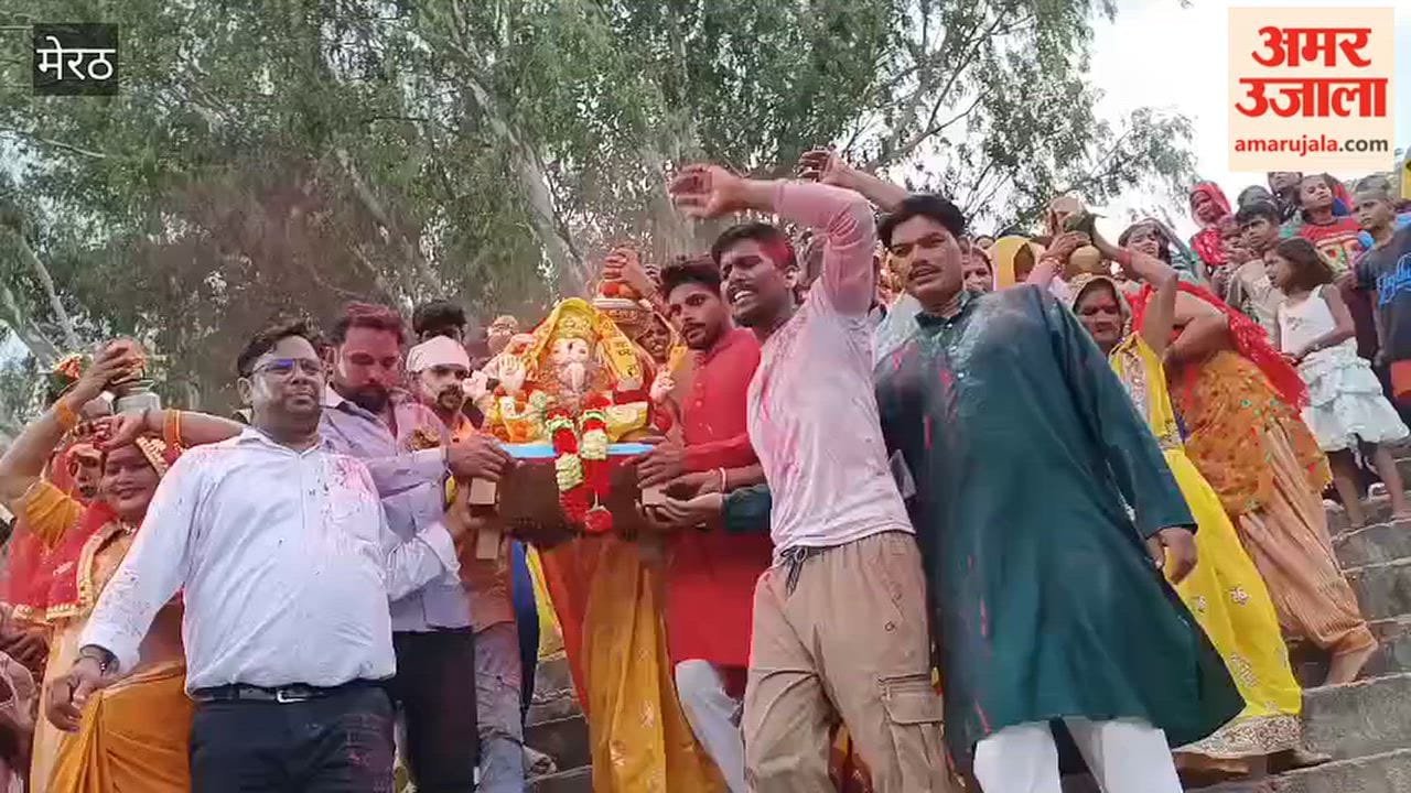 Ganpati Bappa Given a Devotional Farewell in Hastinapur, Idol Immersed in Middle Ganga Canal