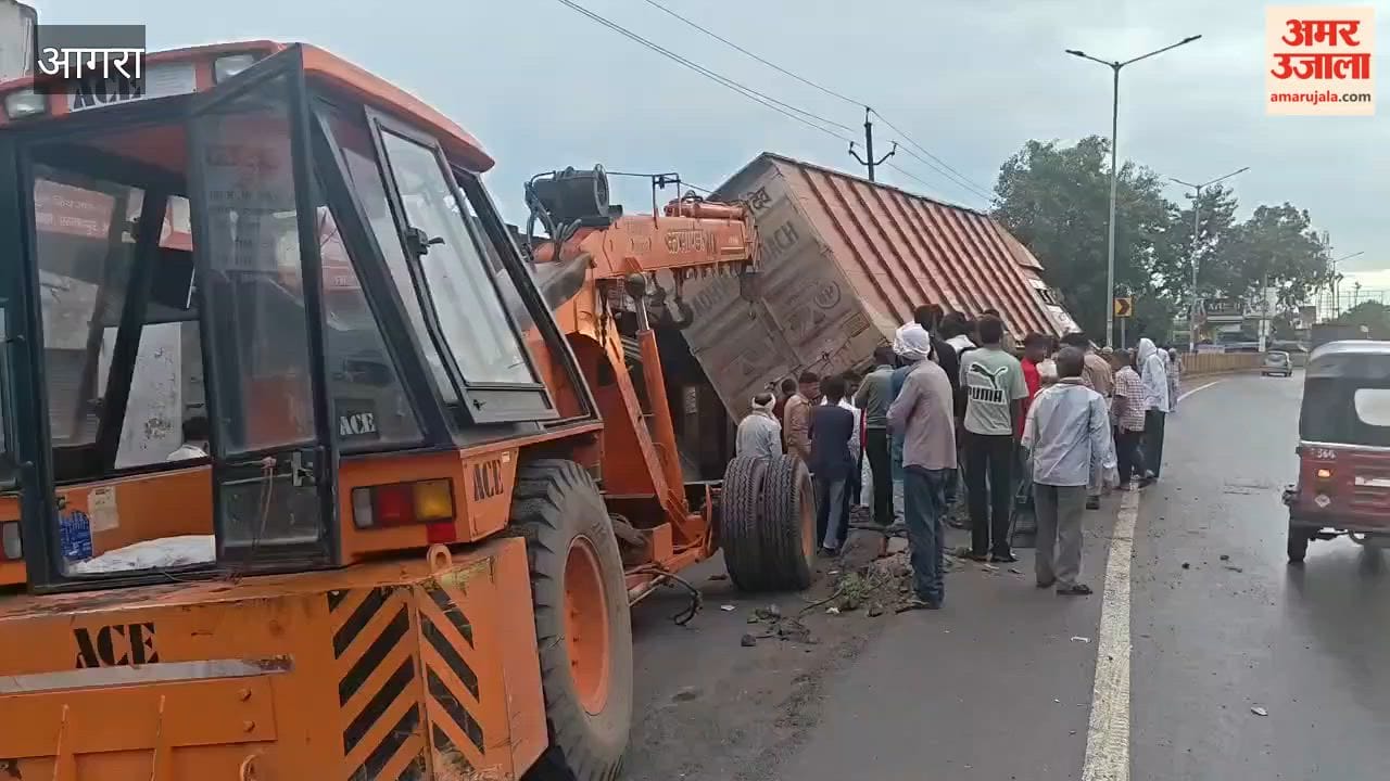 Truck crashes into shops after smashing through railing due to steering failure