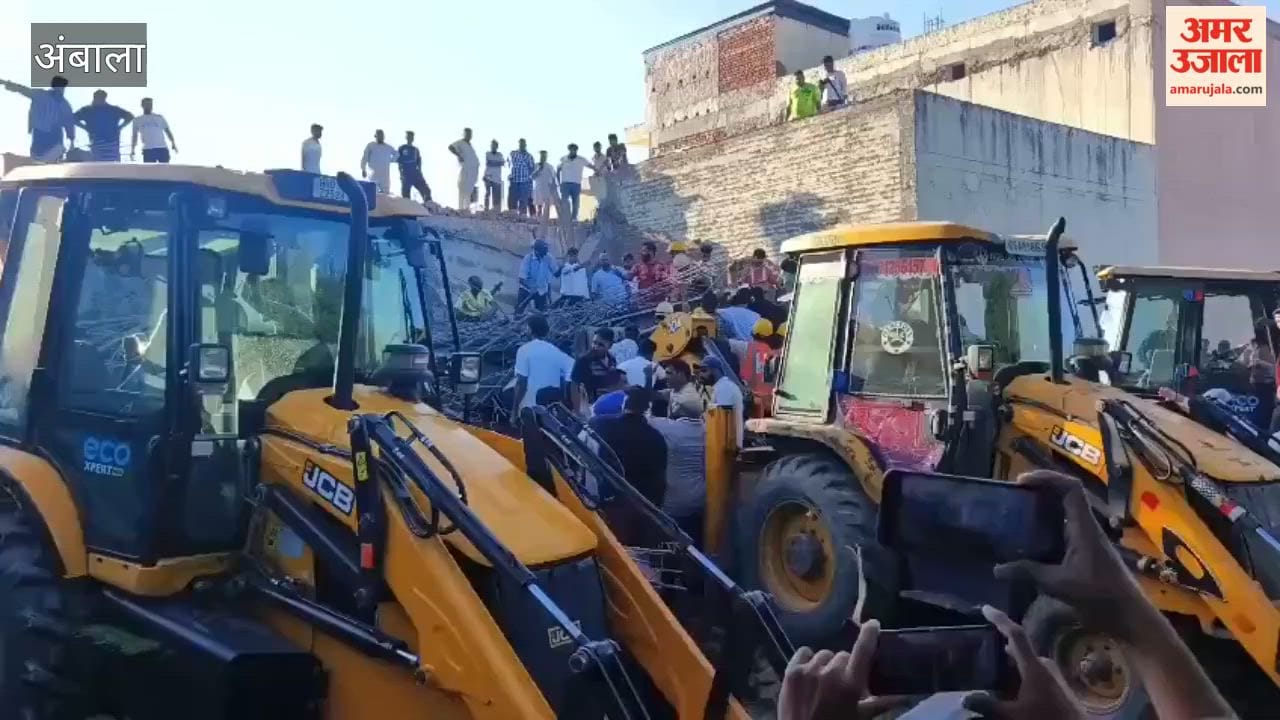 Under-construction building collapses in Ambala; rescue operation for workers trapped in debris.