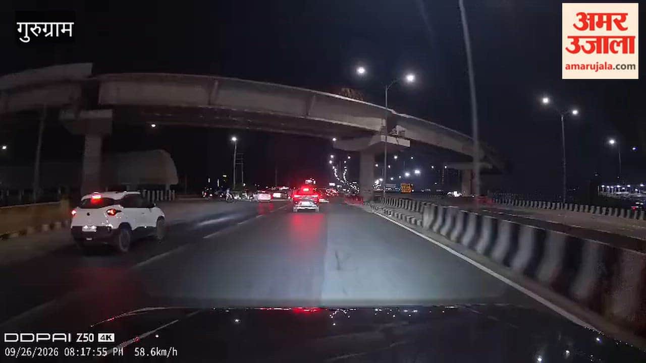 Thar SUV hits motorcycle on Dwarka Expressway