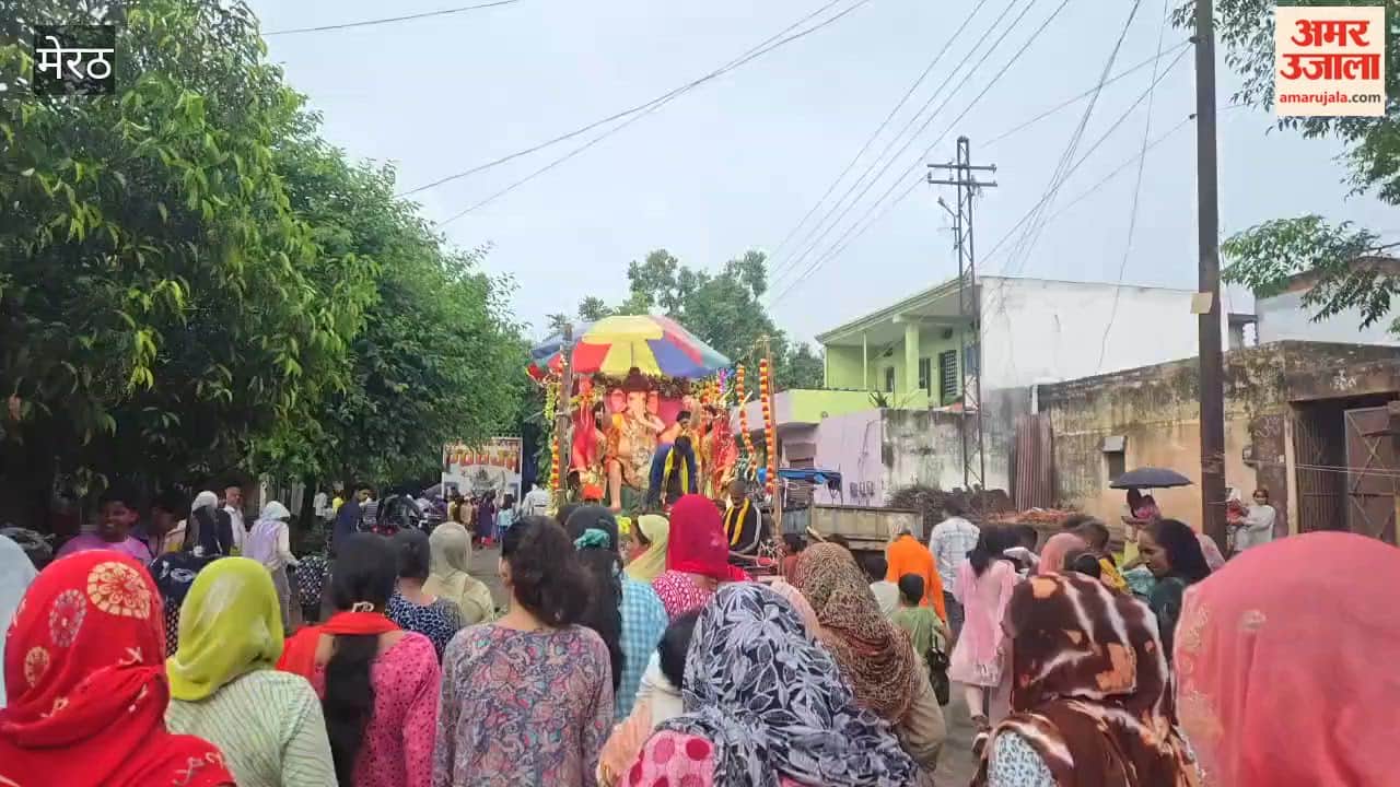 Bade farewell to Ganpati Bappa with teary eyes after ten days of worship.