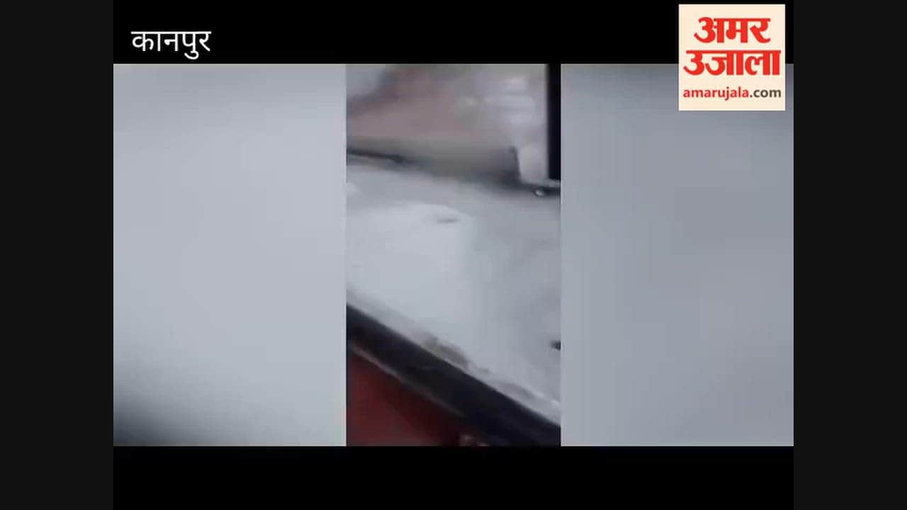 Kanpur: Driver Uses Umbrella as Rainwater Leaks into Roadways Bus