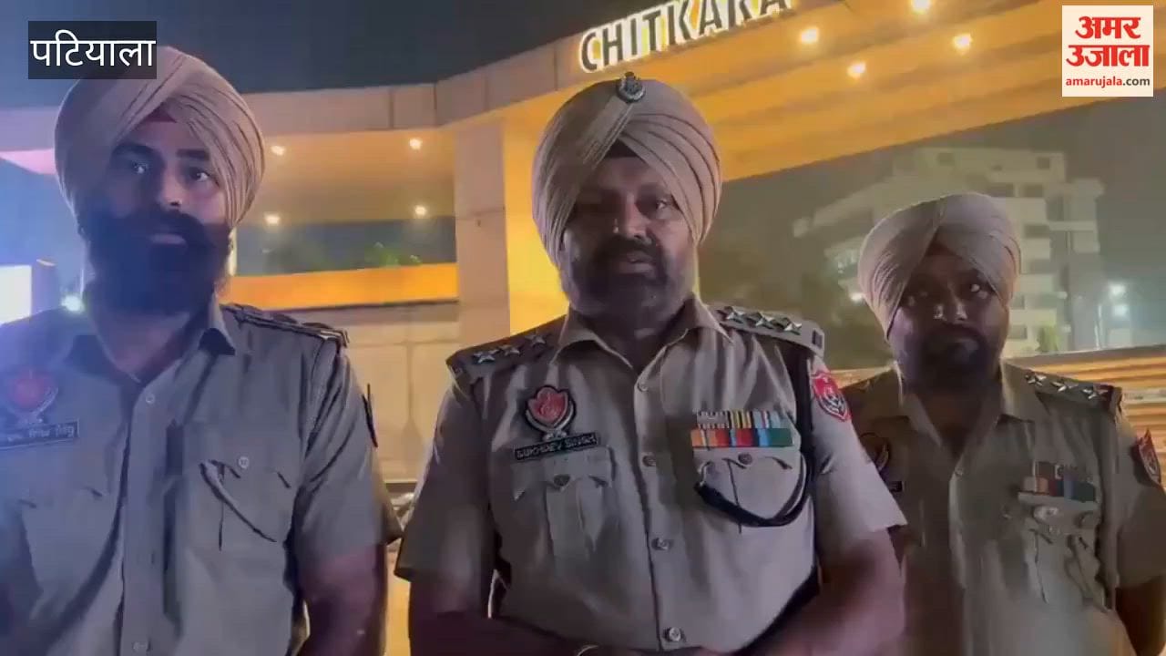 Uproar at a private university in Patiala at midnight; students vandalized a vehicle.
