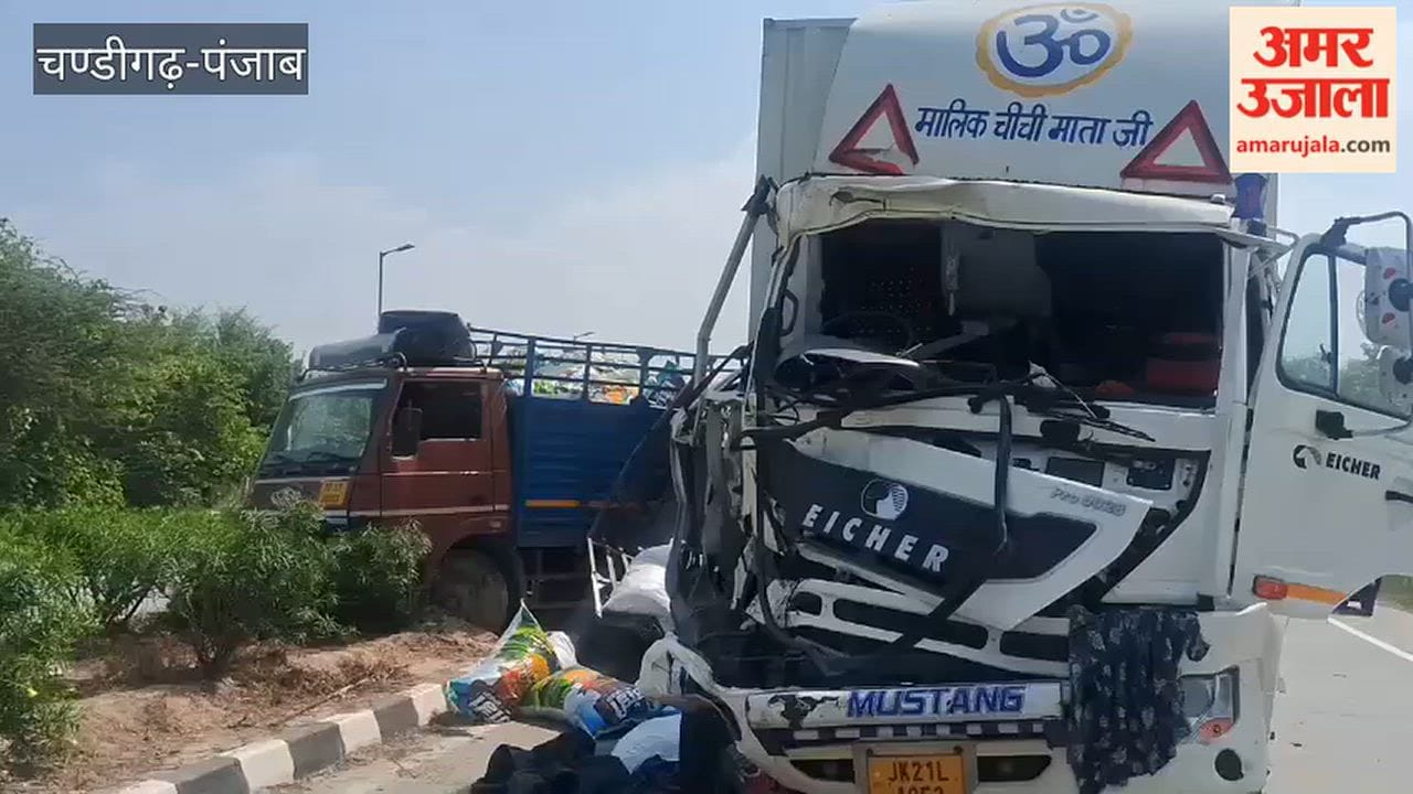 Canter and truck collide on National Highway in Kotkapura; both drivers critically injured.