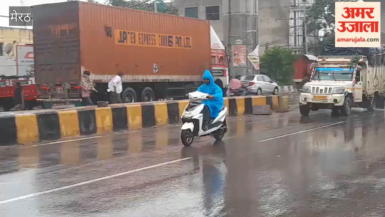 Drizzle Brings Relief from Heat in Meerut, Traffic Movement Affected on Delhi Road