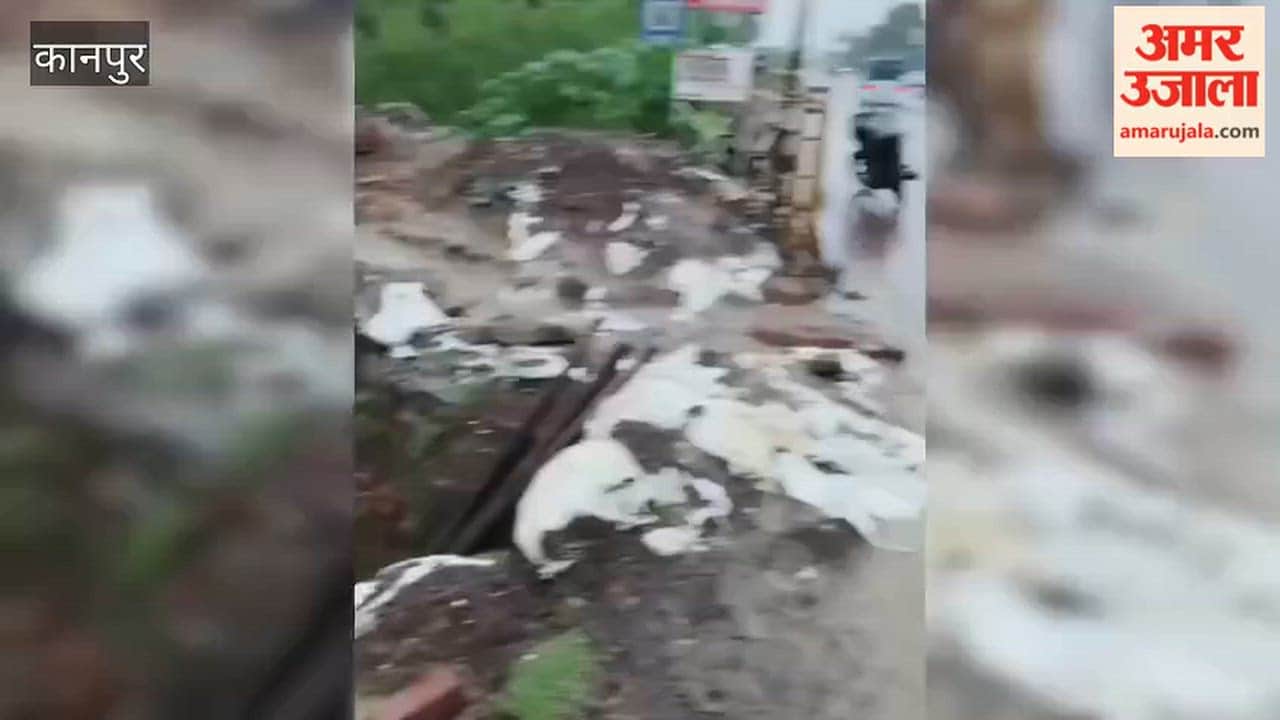 Residents forced to risk their lives crossing the dilapidated culvert in Naubasta Dwivedi Nagar