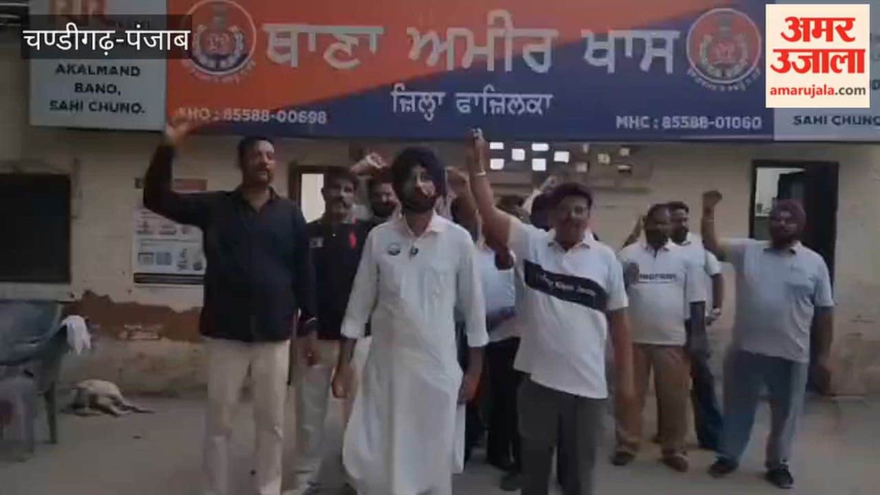 Family protests outside the police station in Guruharsahai over the lack of police action in an assault case.