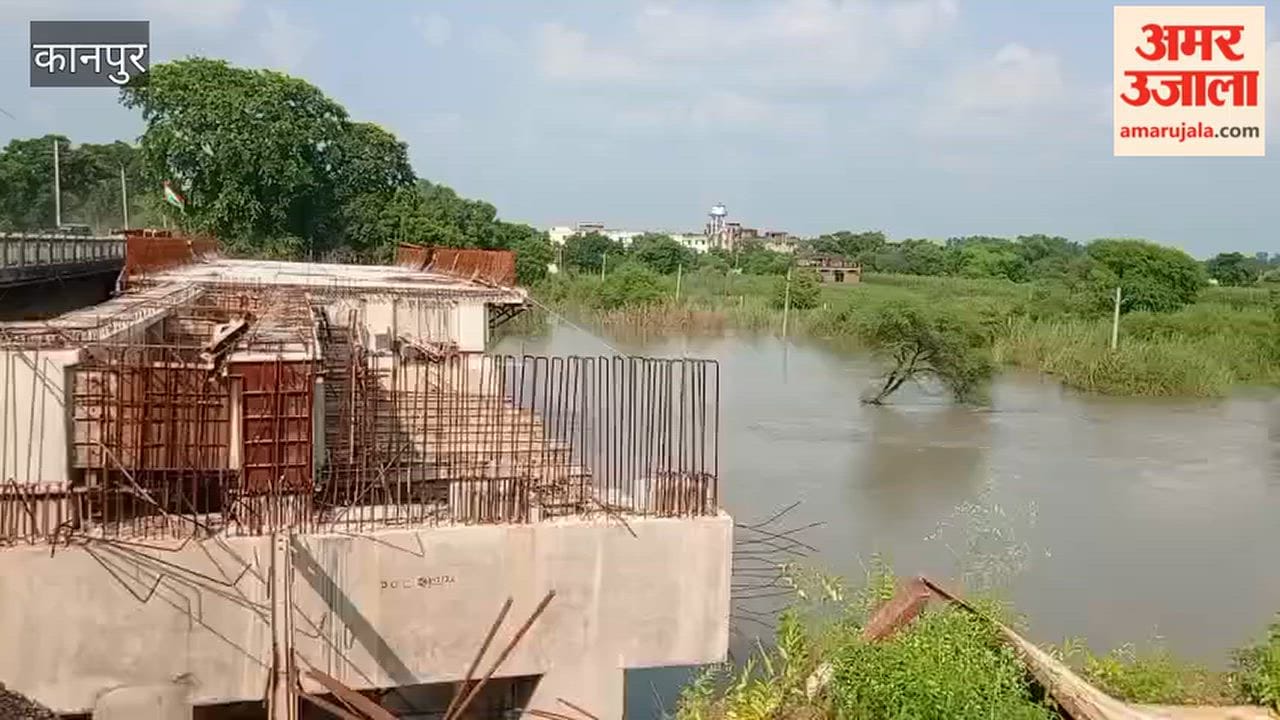 Kanpur: Bridge widening work stalled due to rising water level of Non River