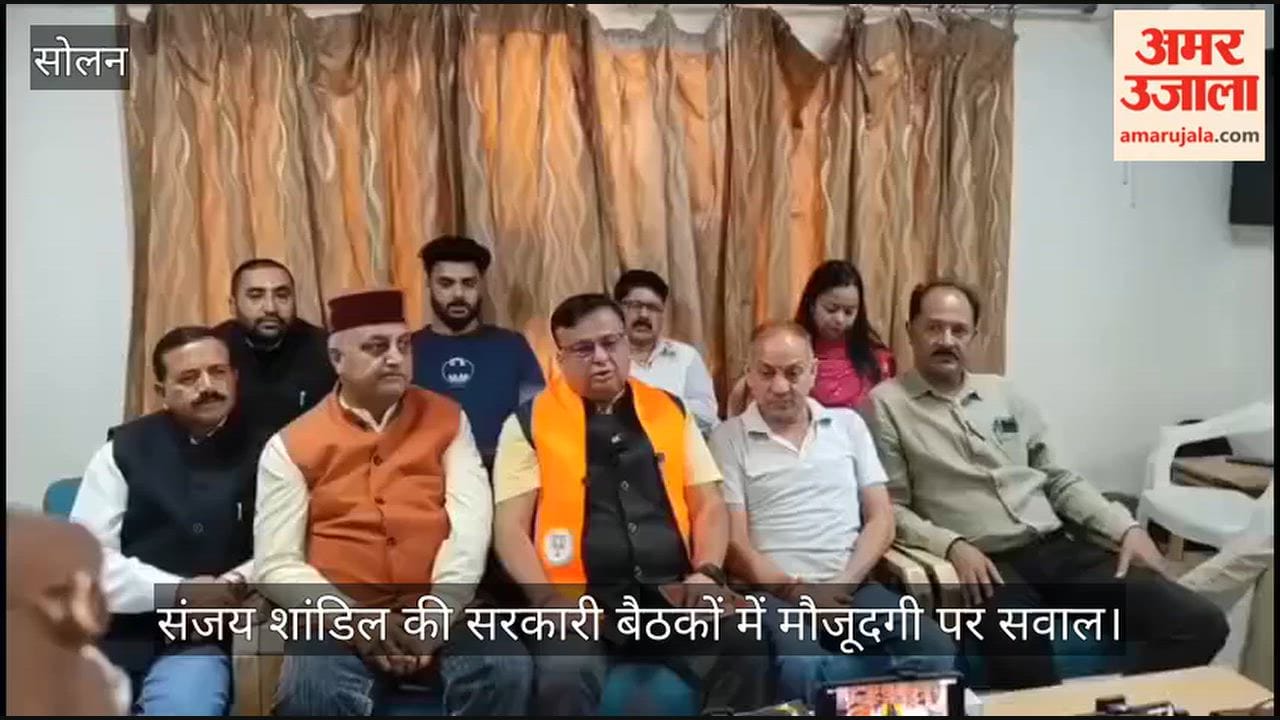 bjp solan shailendra gupta questions col sanjay shandil presence in government meetings