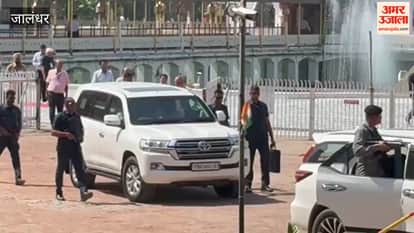 Amit Shah arrives at Shri Devi Talab Temple