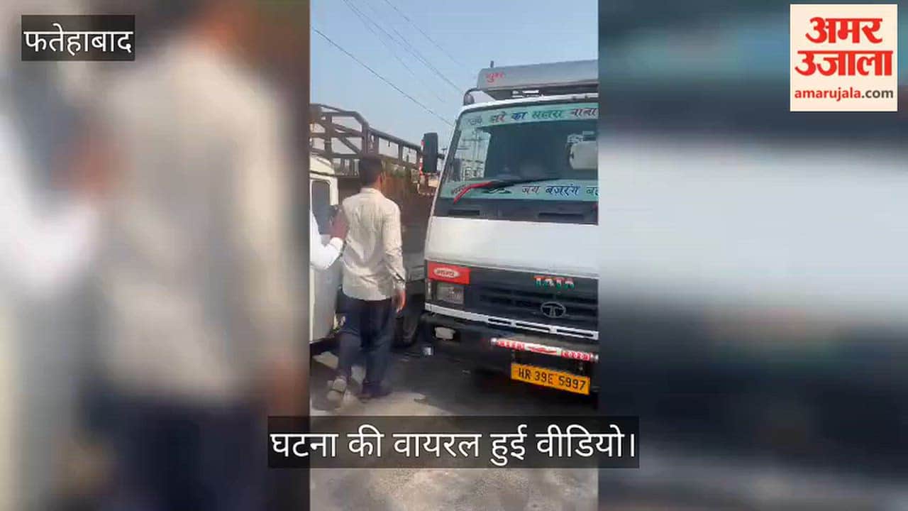 Canter driver enters 'No Entry' zone; accused of attempting to run over traffic police personnel who stopped him.
