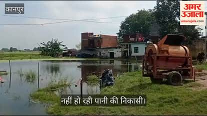Kanpur Token effort at drain cleaning in Kursauli water floods homes and the main road