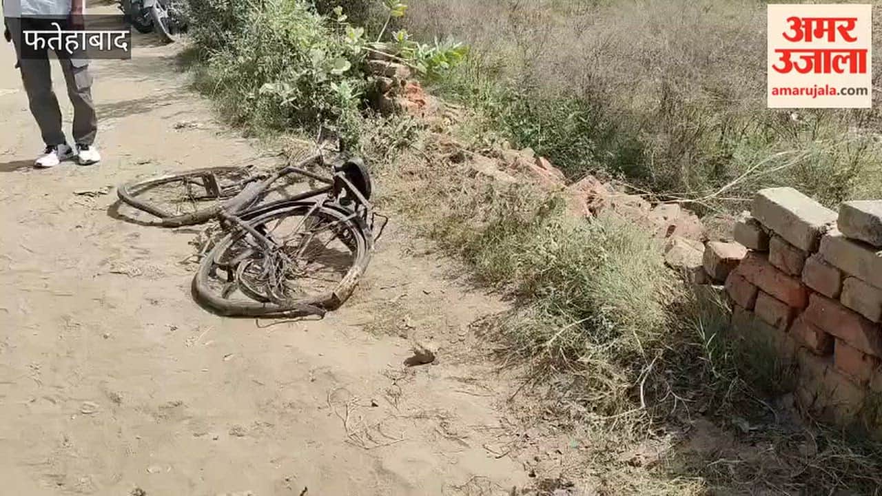 Elderly cyclist dies after being struck by a tractor-loader in Ratiya; post-mortem refused pending action.