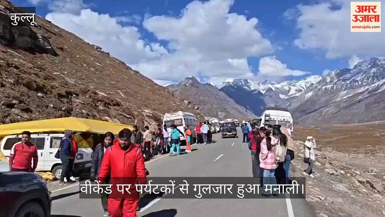 Video: Manali bustling with tourists over the weekend; over 4,000 tourist vehicles arrived in two days.
