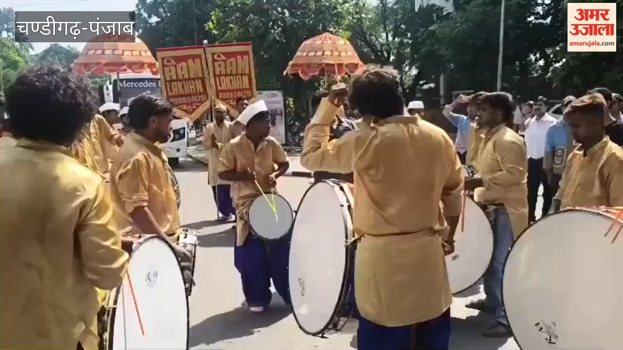 Grand chariot procession taken out from the Sai Temple in Chandigarh's Sector 29.