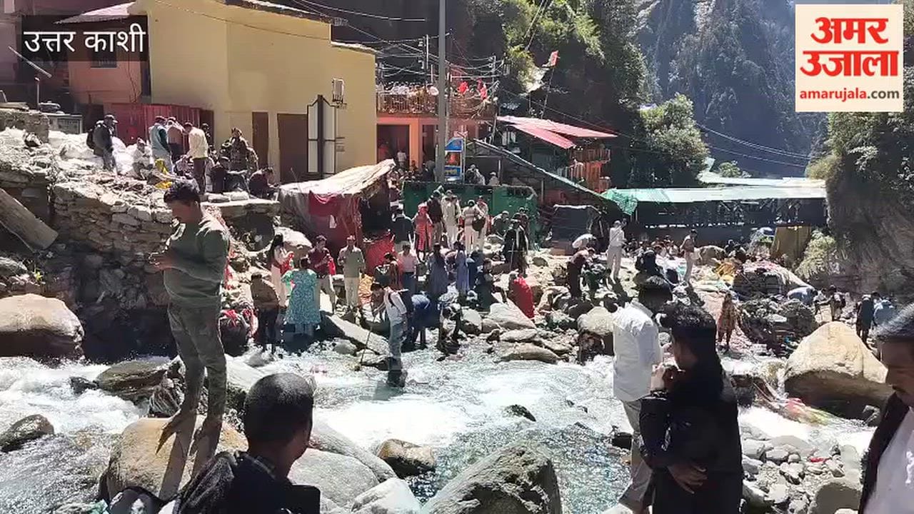 Uttarkashi:Weather clears up at Yamunotri shrine, devotees flock to Yamuna banks