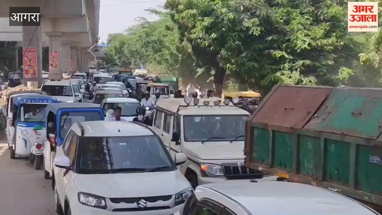 Traffic jam on Mall Road during MLC election nominations in agra