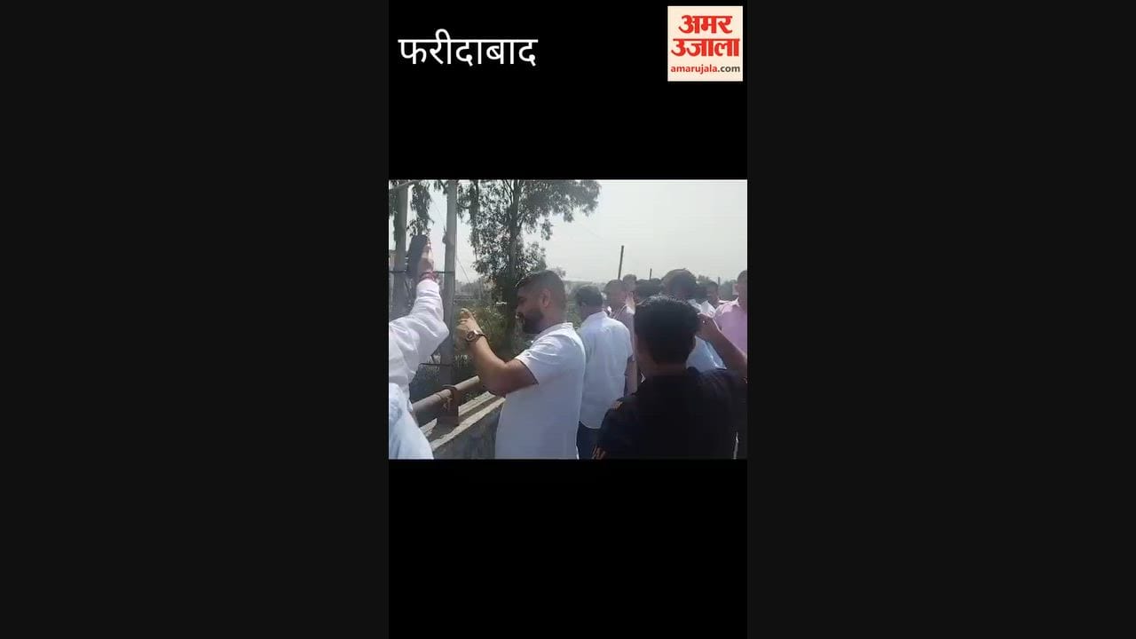 Faridabad Inspection of contaminated water in Gurugram Canal