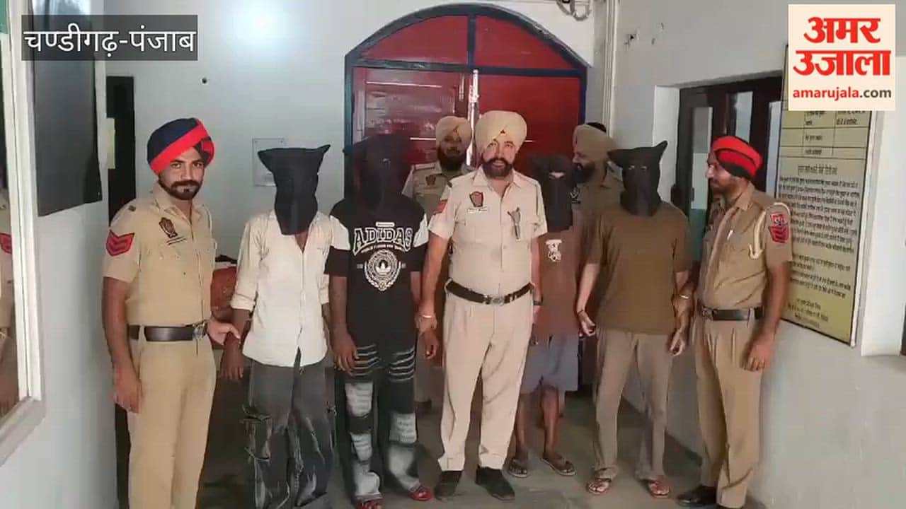 Jaito police arrested five members of a gang, along with sharp-edged weapons, while they were plotting a robbery