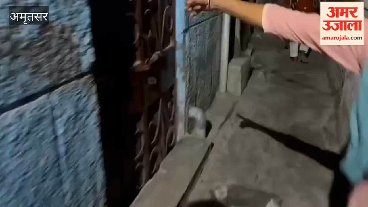 Panic ensues following reports of a shooting in Street No. 4 of Bansan Wala Bazaar, Amritsar.