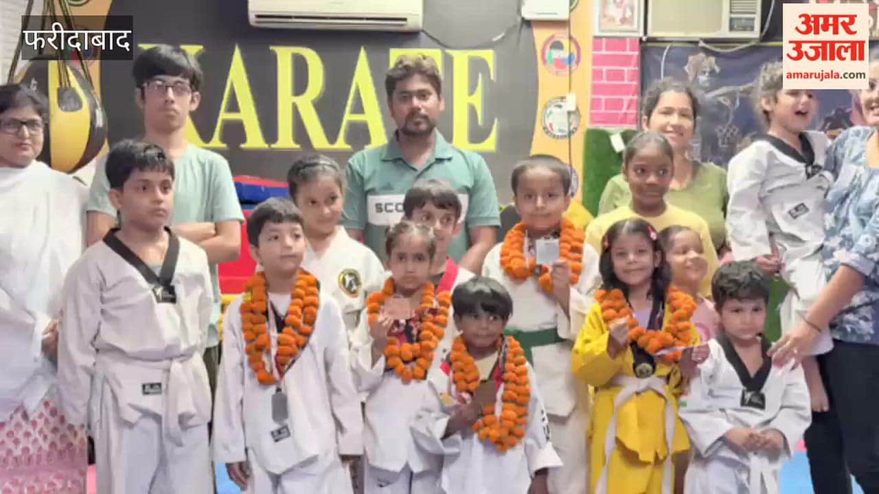 Faridabad players won 5 medals at the district-level Taekwondo competition