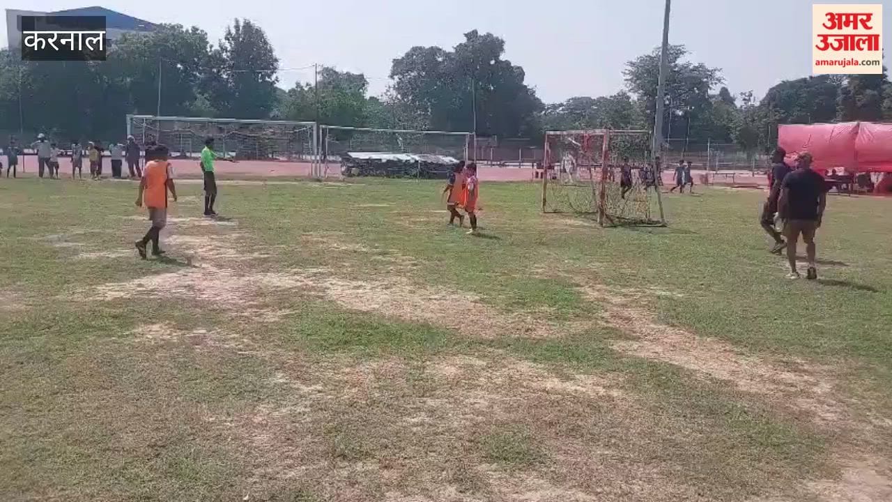 Dr. Birumal Grassroots Football Tournament kicks off at Karnal's Karna Stadium; DAV School defeats the Karna Stadium team 2-0 in the opening match.