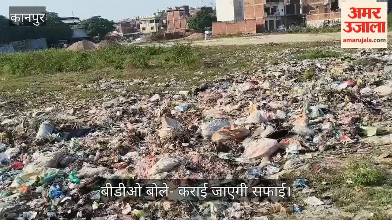 Kanpur Filth and a foul stench at the Makanpur fairgrounds piles of garbage are scattered all around