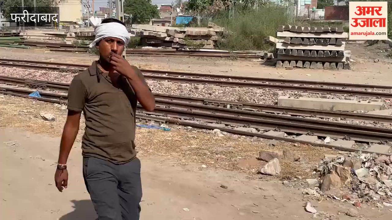 People in Faridabad crossing tracks instead of using safe underpass